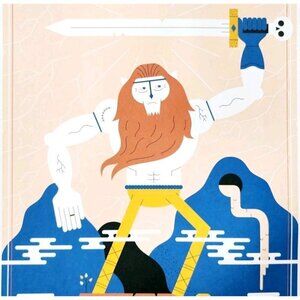 2014 Adventure Time Cartoon Poster Billy The Hero Andrew Groves 16 x 11" DWJJ8